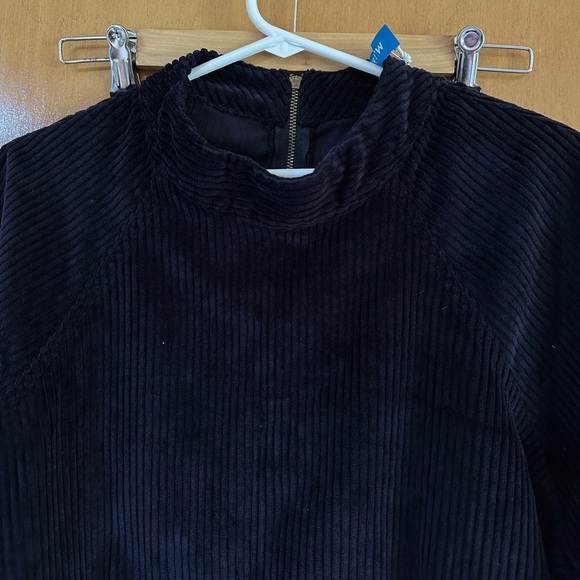 NWT M.I.H JEANS corduroy dark navy dress - Picture 6 of 9